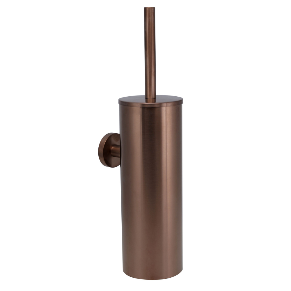 JTP Vos Wall Mounted Toilet Brush In Brushed Bronze Bathrooms Direct