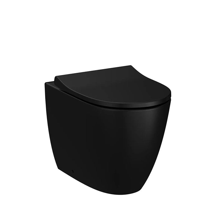 VitrA Sento Rimless Back To Wall Toilet & Soft Close Seat Matt Black
