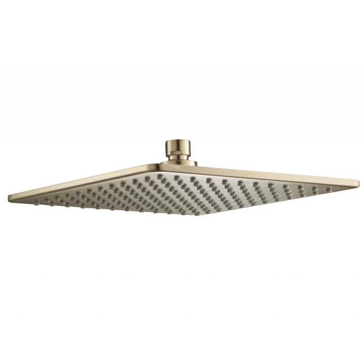 JTP HIX Brushed Brass 250mm Square Shower Head