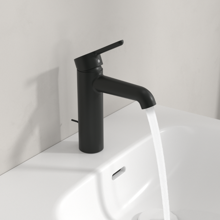 Villeroy & Boch Skyla Single Lever Basin Mixer With Pop-Up Waste In Matt Black