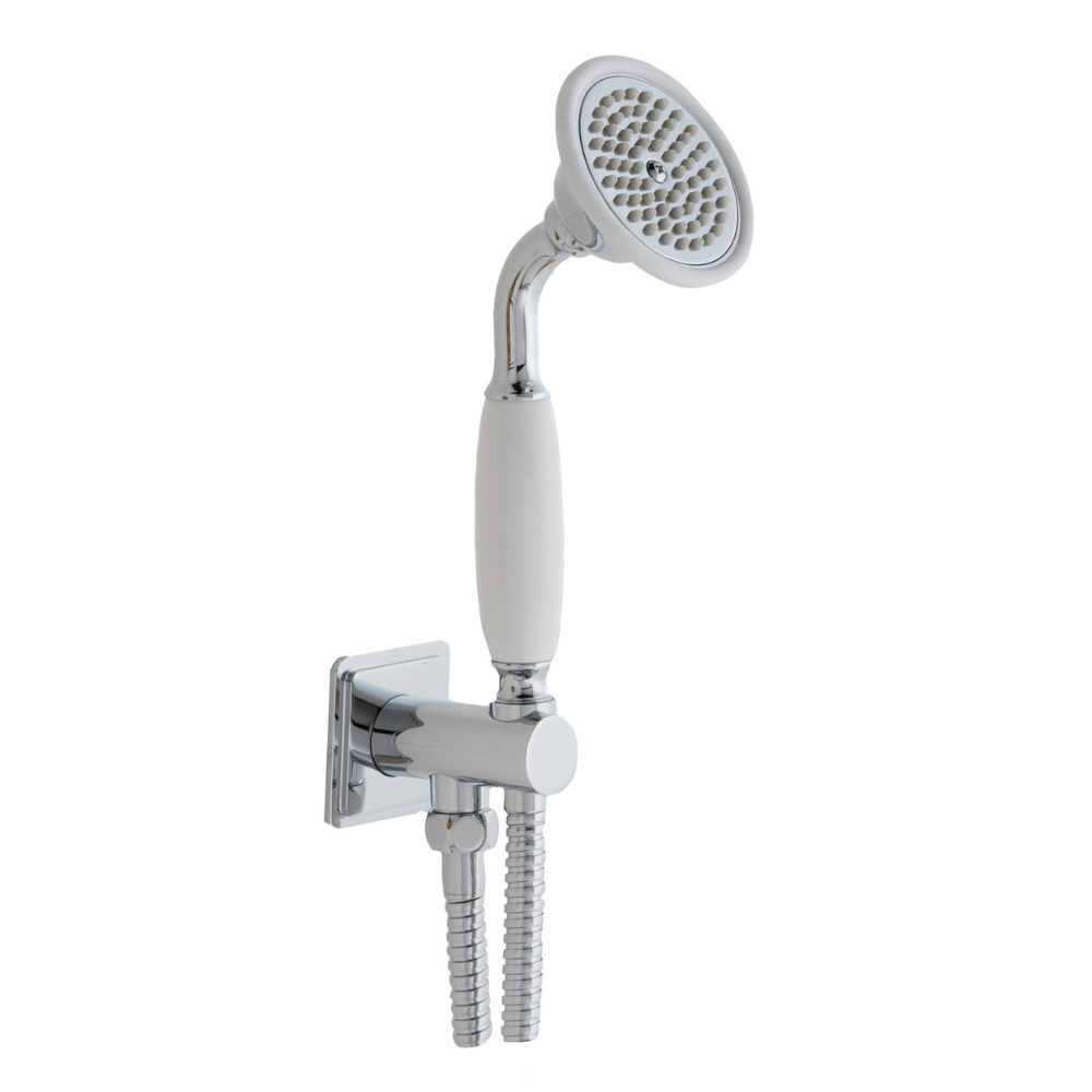 JTP Grosvenor Cross Shower Handset, Holder & Hose In Chrome