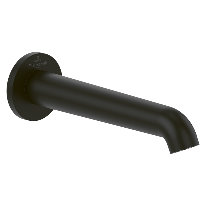 Villeroy & Boch Skyla Wall Mounted Bath Spout In Matt Black