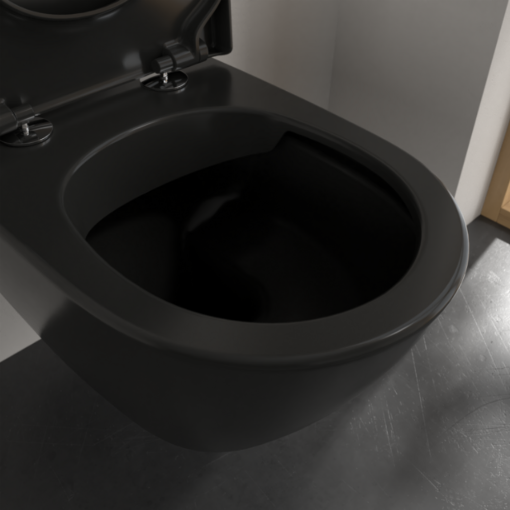 Villeroy & Boch Subway 2.0 Black Wall-Hung Toilet & Seat