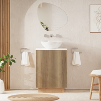 Crosswater Limit 600mm Floorstanding Vanity Unit & Carrara Marble Worktop