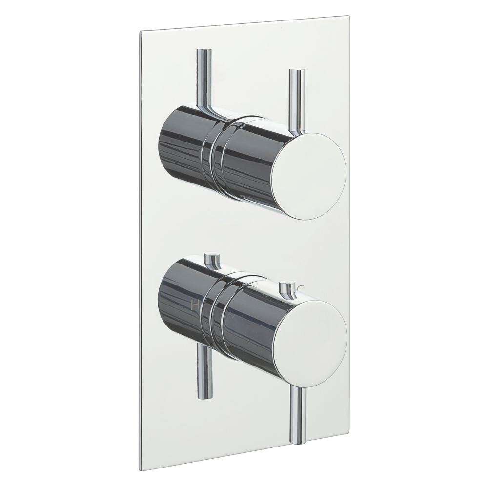 JTP Florence Thermostatic Concealed 2 Outlet Shower Valve In Chrome