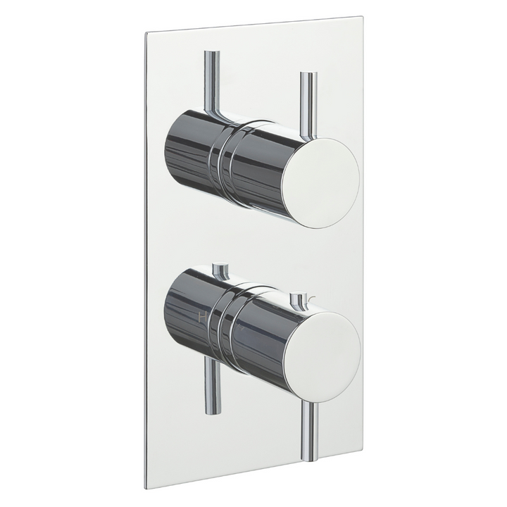 JTP Florence Thermostatic Concealed 2 Outlet Shower Valve In Chrome