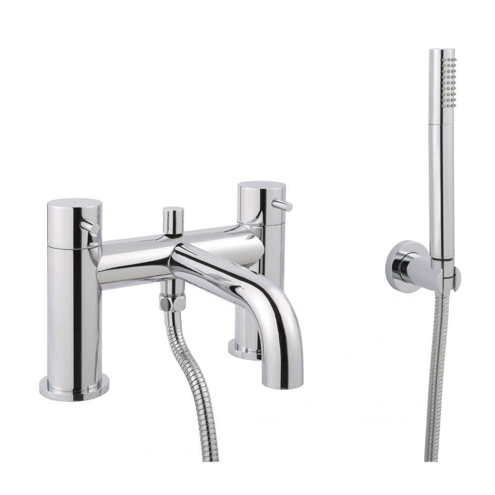 JTP Florence Deck Mounted Bath And Shower Mixer With Kit In Chrome