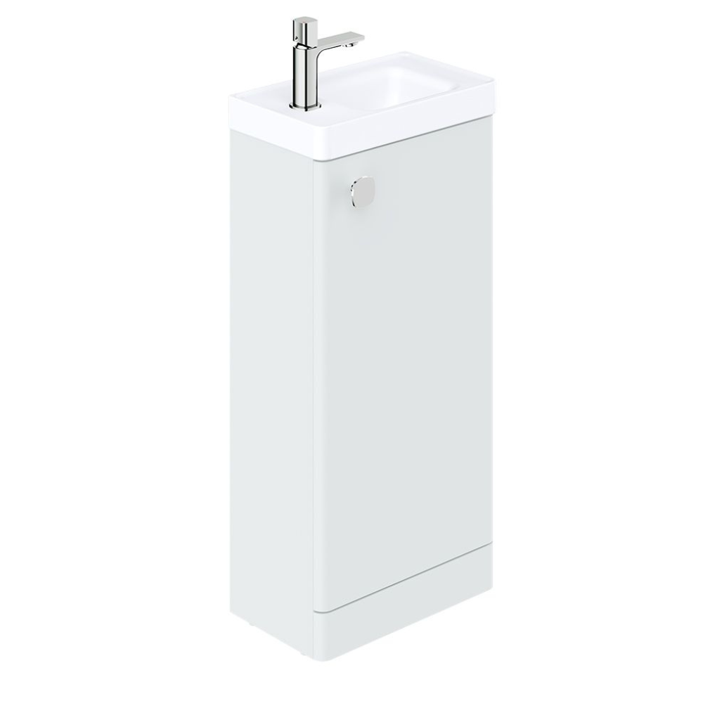 Vado Cameo 400mm Arctic White Floor Mounted Cloakroom Vanity Unit & Basin