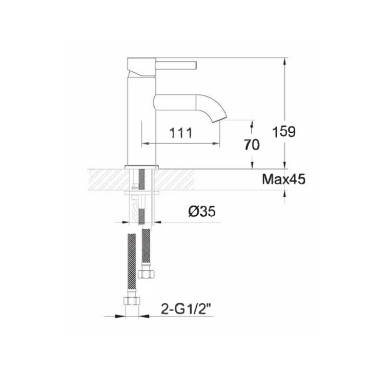 JTP Florence Single Lever Basin Mixer In Chrome