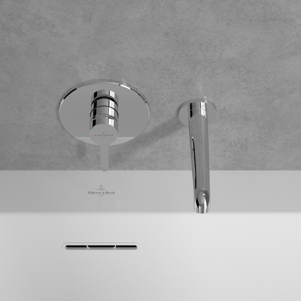 Villeroy & Boch Skyla Wall Mounted Bath Spout In Chrome