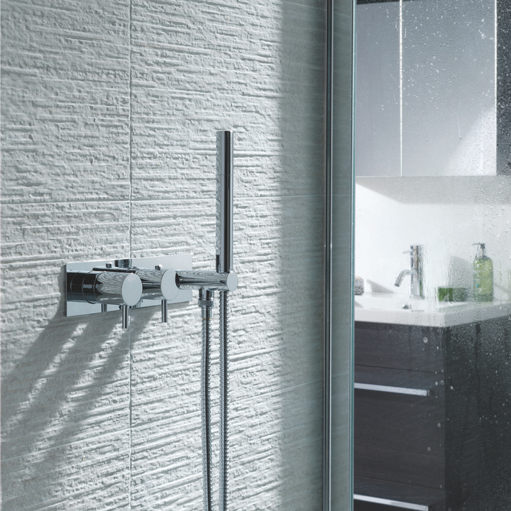JTP Florence 2 Outlet 2 Handle Thermostatic Shower Valve with Handset In Chrome