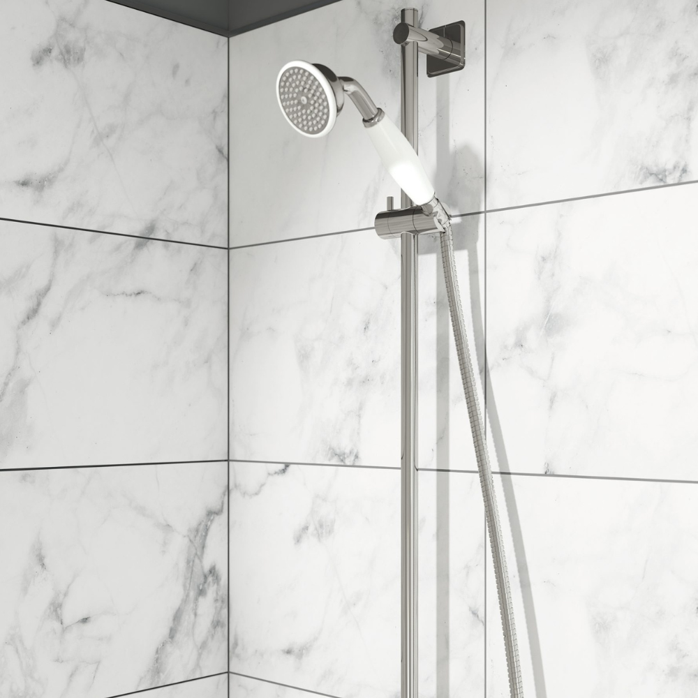 JTP Grosvenor Cross Slide Rail Kit With Handset & Hose In Chrome