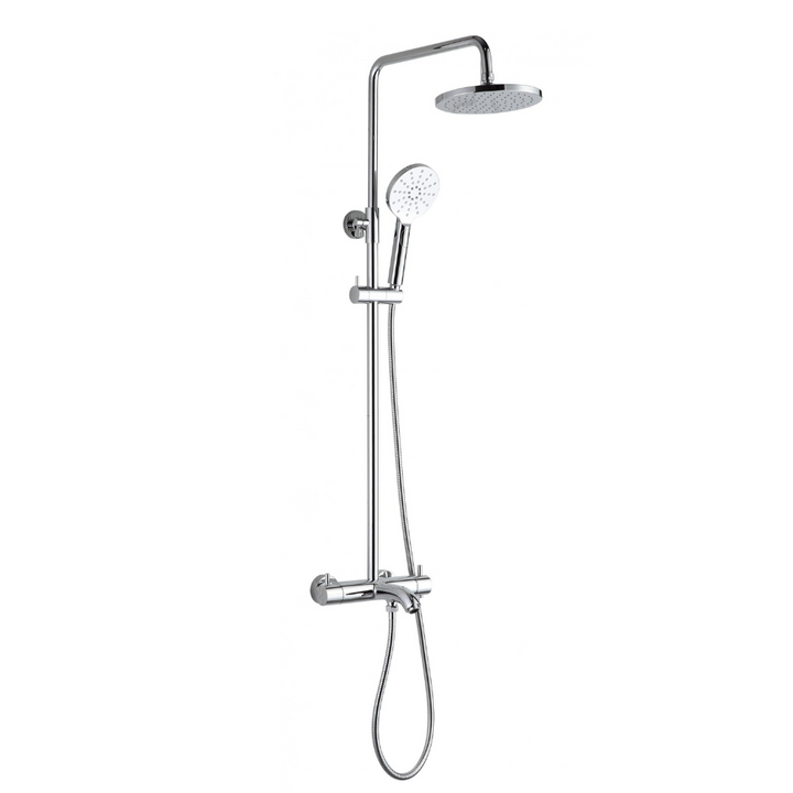 JTP Florence Adjustable Overhead Shower With Handset & Bath Spout In Chrome
