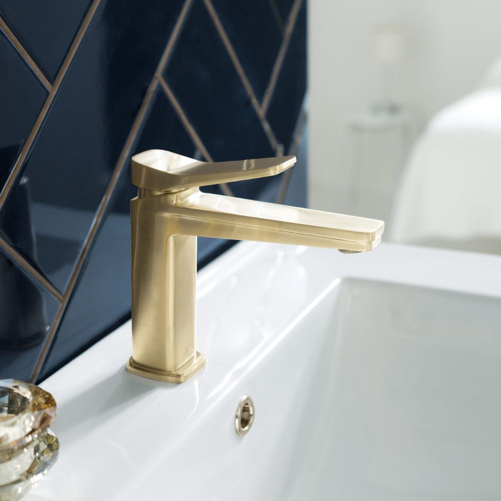 JTP HIX Brushed Brass Single Lever Basin Mixer
