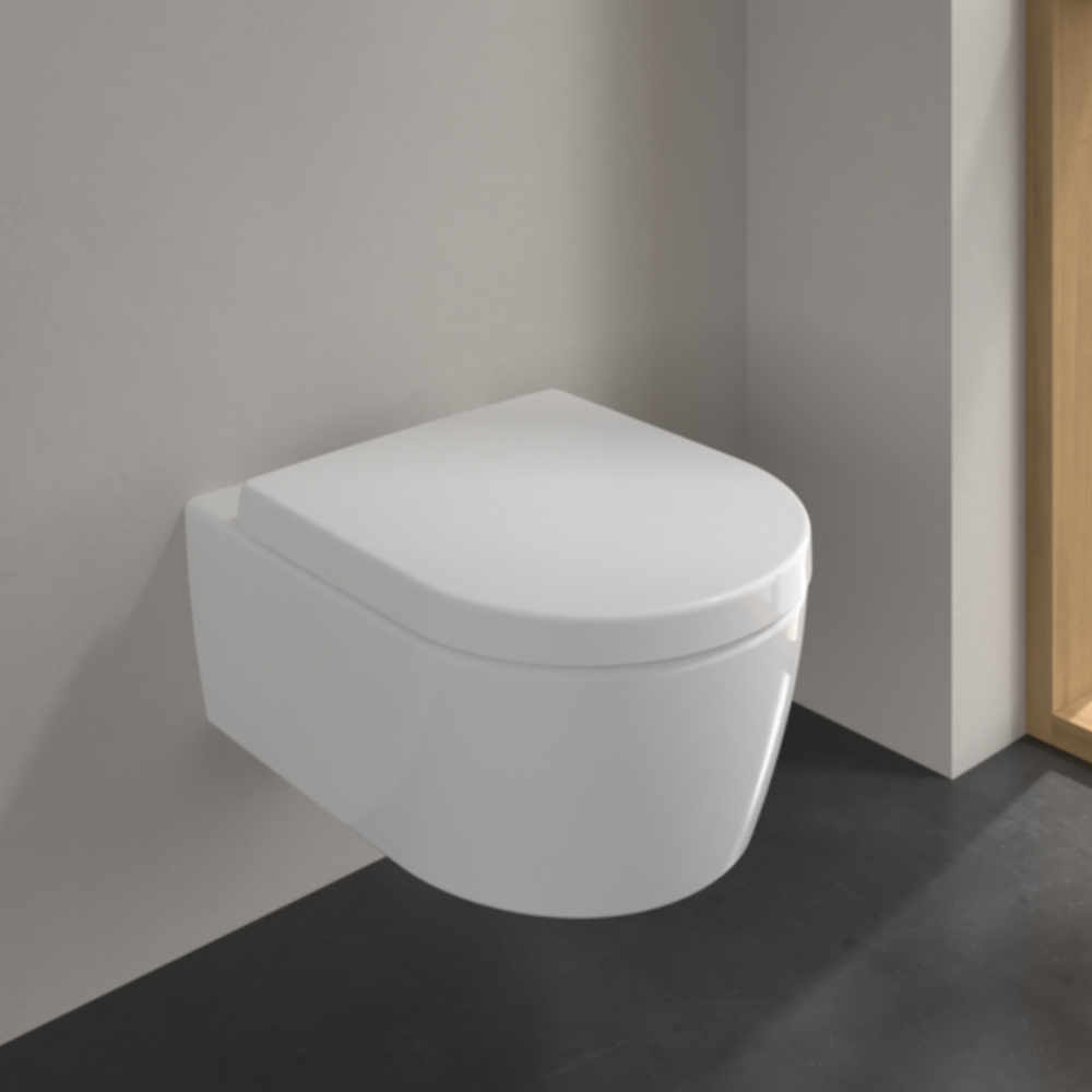 Villeroy & Boch Avento Rimless Wall Hung Toilet With Soft Close Seat