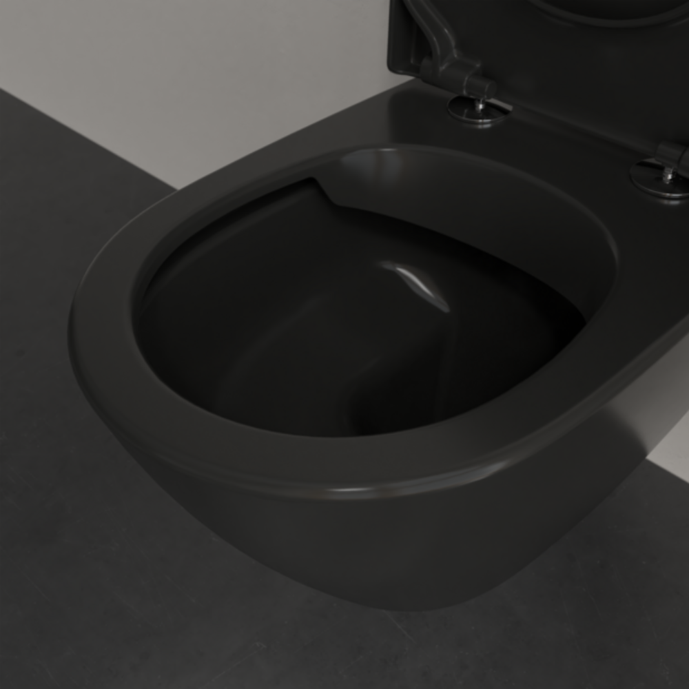 Villeroy & Boch Subway 2.0 Black Wall-Hung Toilet & Seat