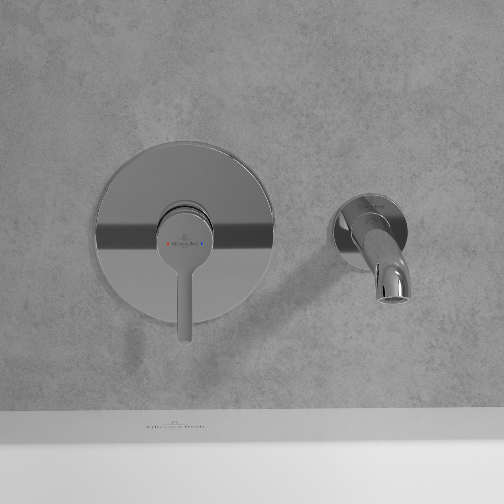 Villeroy & Boch Skyla Wall Mounted Bath Spout In Chrome