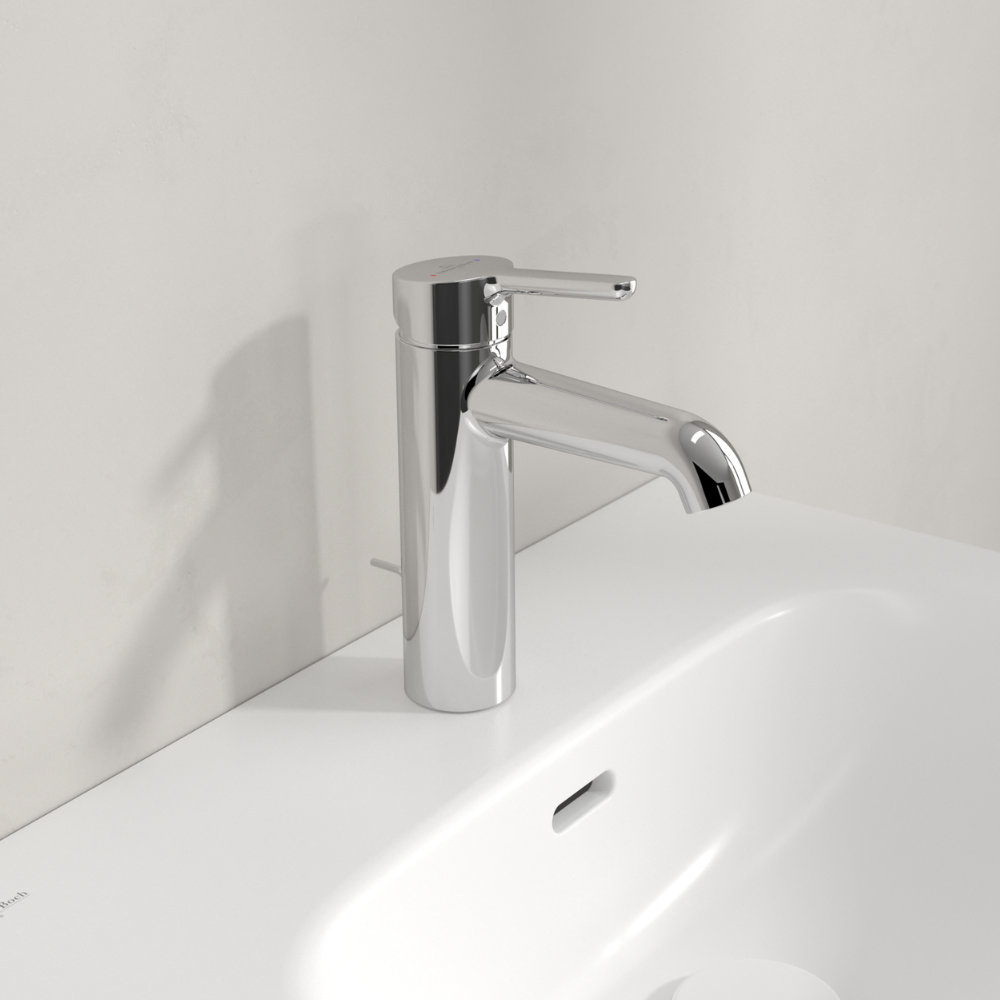 Villeroy & Boch Skyla Single Lever Basin Mixer With Pop-Up Waste In Chrome