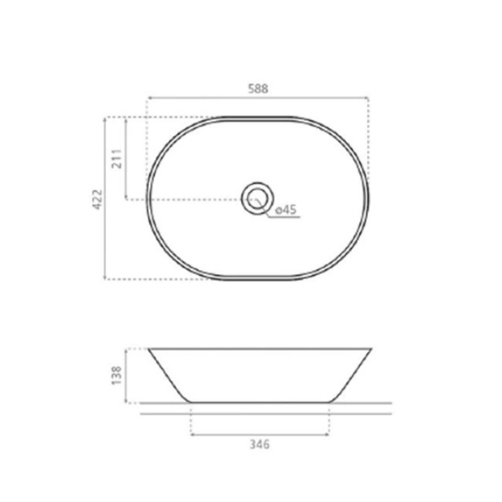 Crosswater Navarre Countertop Basin