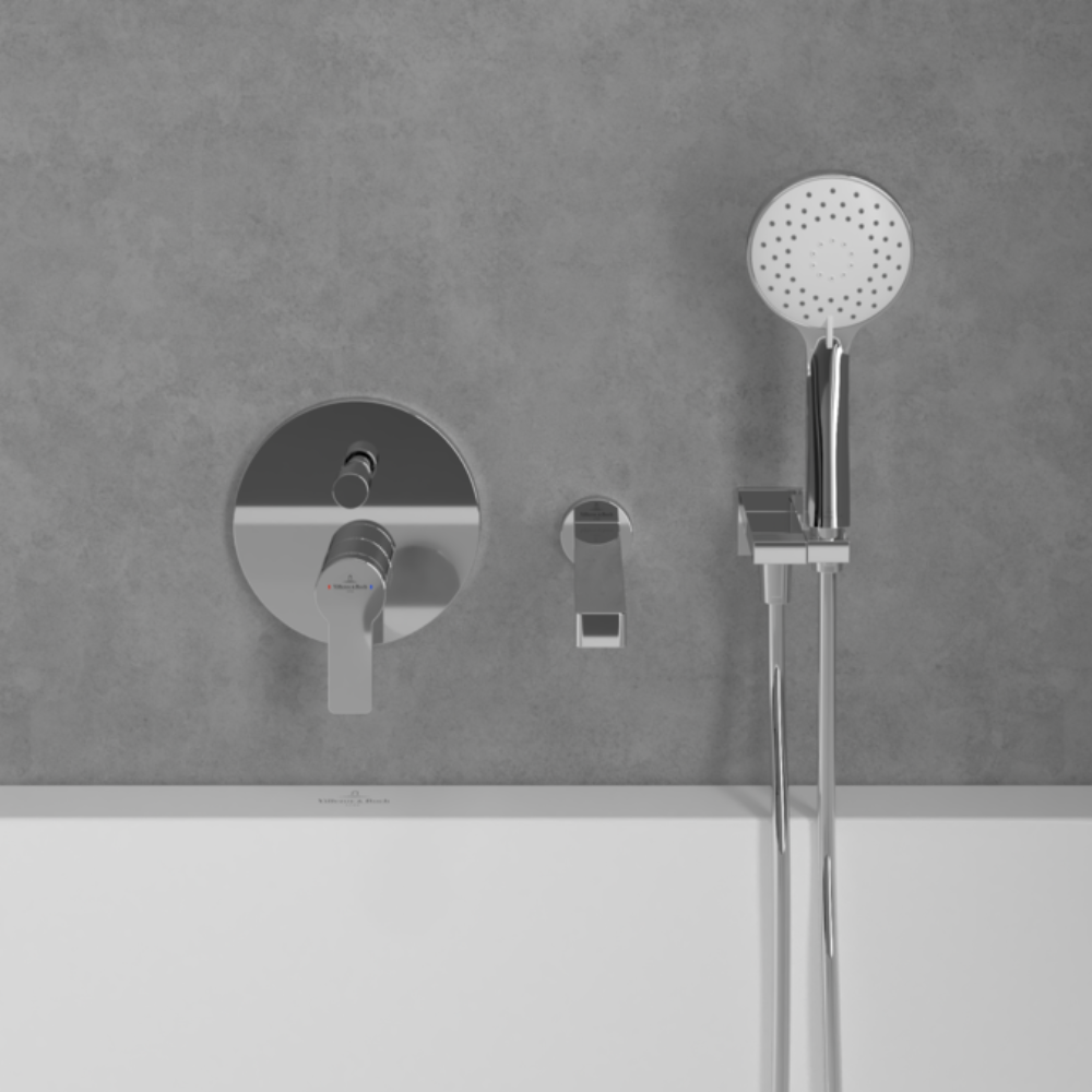 Villeroy & Boch Architectura Concealed Single Lever Bath Shower Mixer with Diverter Chrome