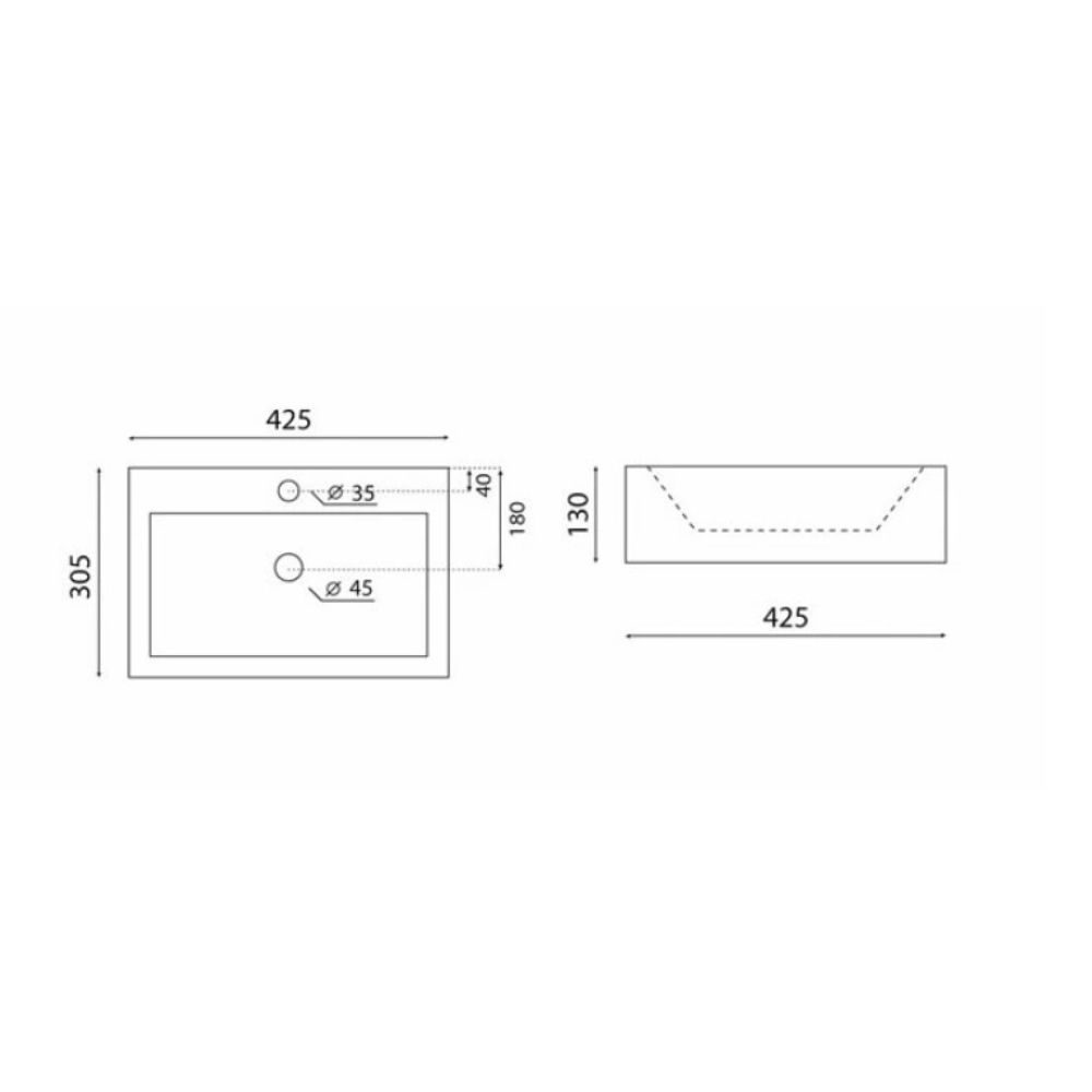 Crosswater Gerona 425mm Cloakroom Basin