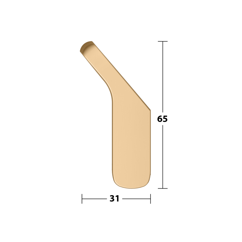 Keuco Moll Brushed Brass Towel Hook