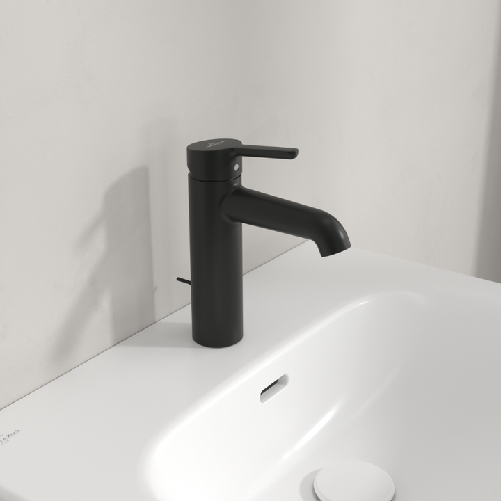 Villeroy & Boch Skyla Single Lever Basin Mixer With Pop-Up Waste In Matt Black