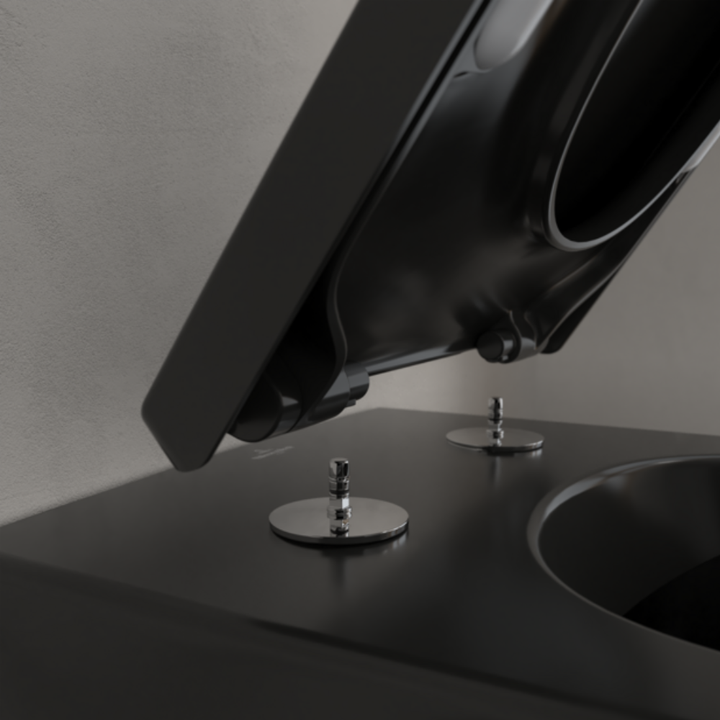 Villeroy & Boch Subway 2.0 Black Wall-Hung Toilet & Seat