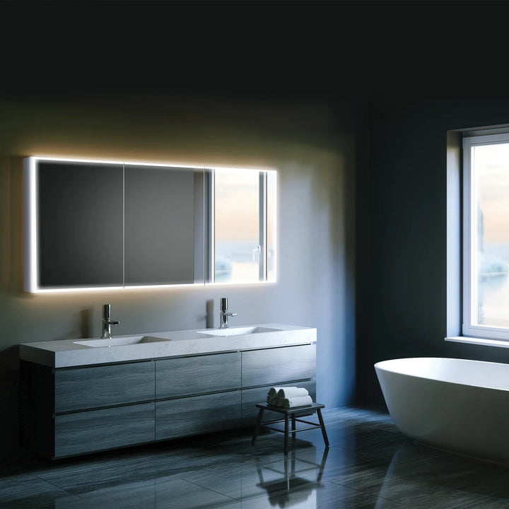 HIB Qubic 120 LED Aluminium Bathroom Cabinet