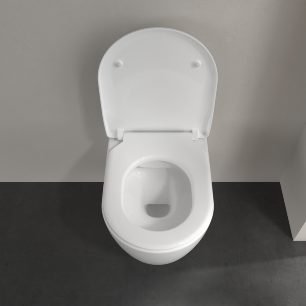 Villeroy & Boch Avento Rimless Wall Hung Toilet With Slim Soft Close Seat