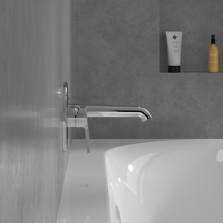 Villeroy & Boch Skyla Wall Mounted Bath Spout In Chrome