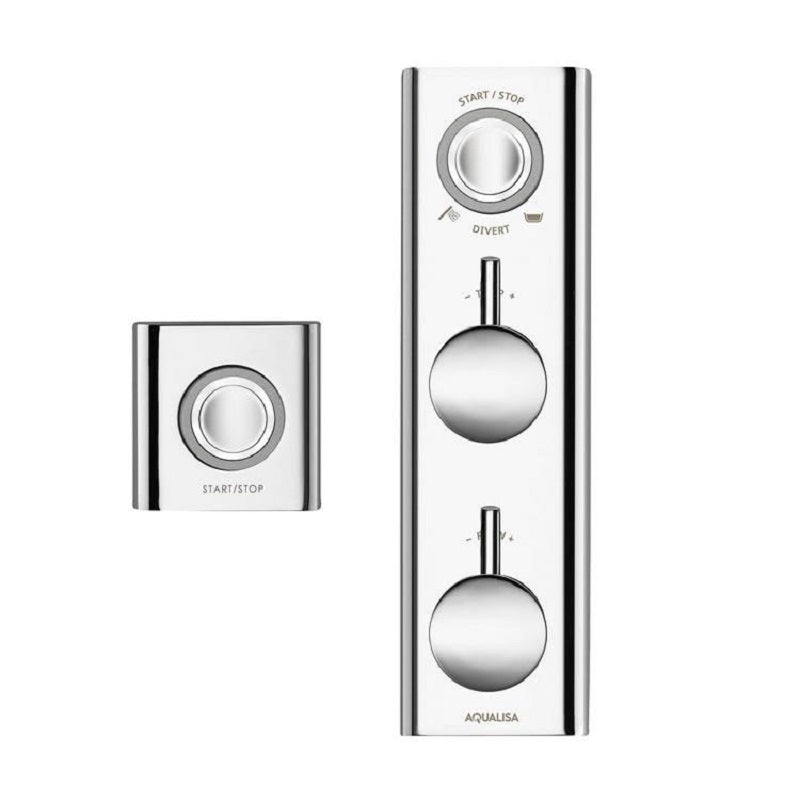 Conc Put Aqualisa HiQu Concealed Smart Digital Dual Outlet Bath/Shower Valve wi ...