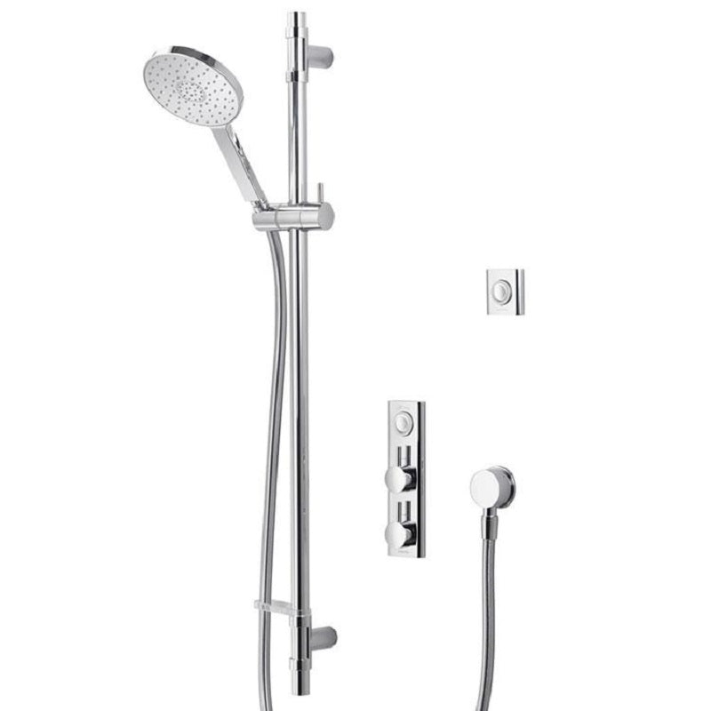 Aqualisa Shower Riser Rails Aqualisa HiQu Concealed Smart Digital Shower with Slide Rail & Round S ...