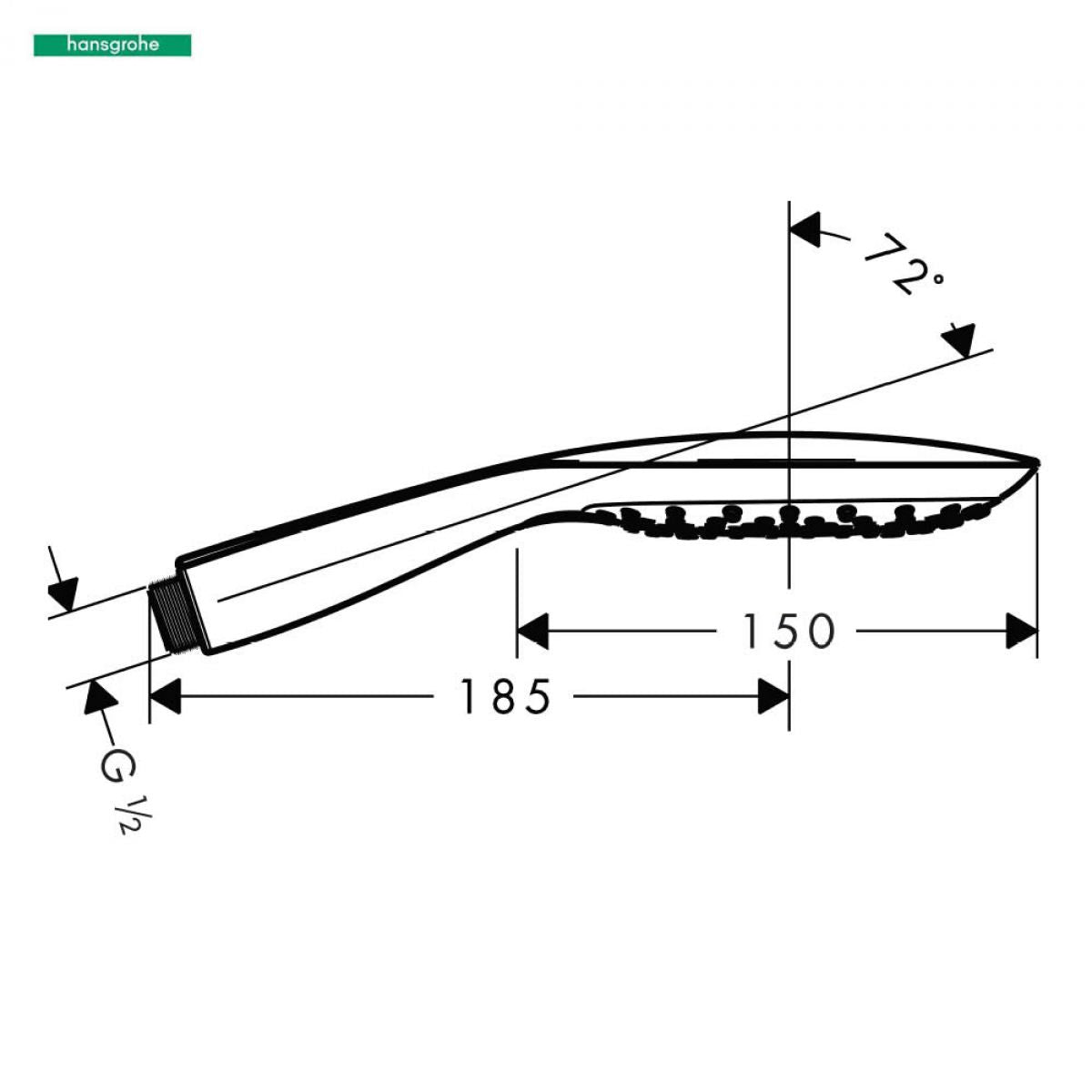 Hansgrohe Raindance Select E 150 3 Jet Hand Shower – Bathrooms