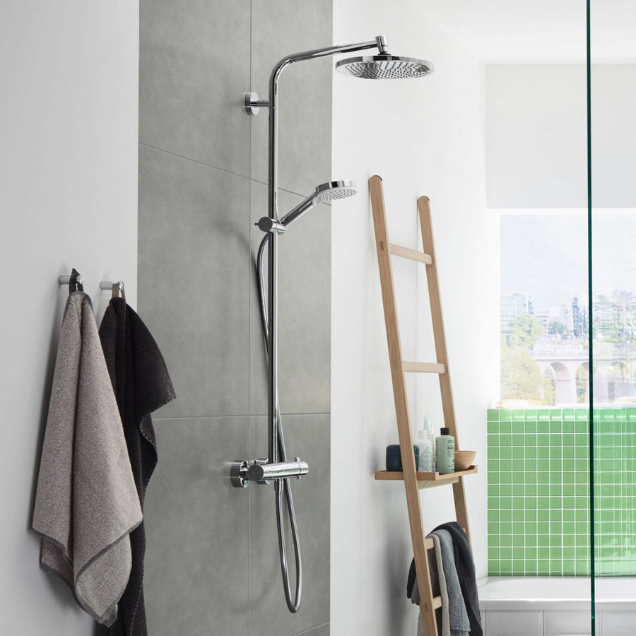 Showerpipe Hansgrohe Crometta S 240 1 Jet Showerpipe In Chrome – Bathrooms Direct ...