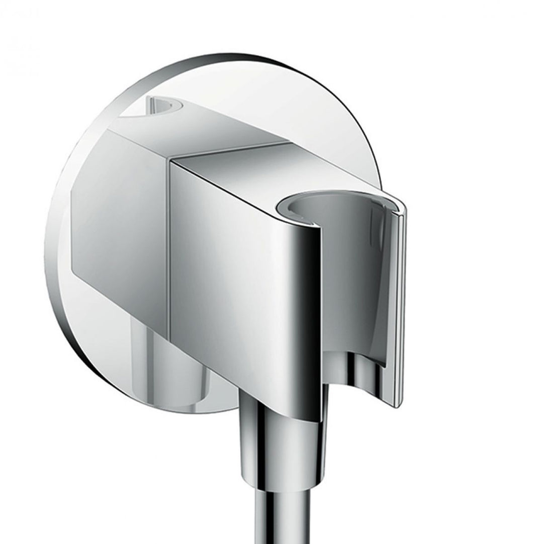 Hansgrohe Round Ecostat Valve with Raindance 240 Overhead Shower and Baton Hand Shower