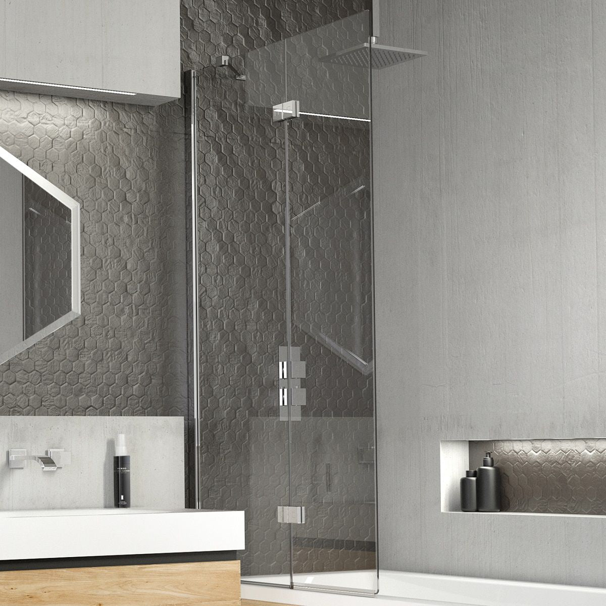 Kudos Inspire 2 Panel in Fold Bath Screen – Bathrooms Direct Yorkshire