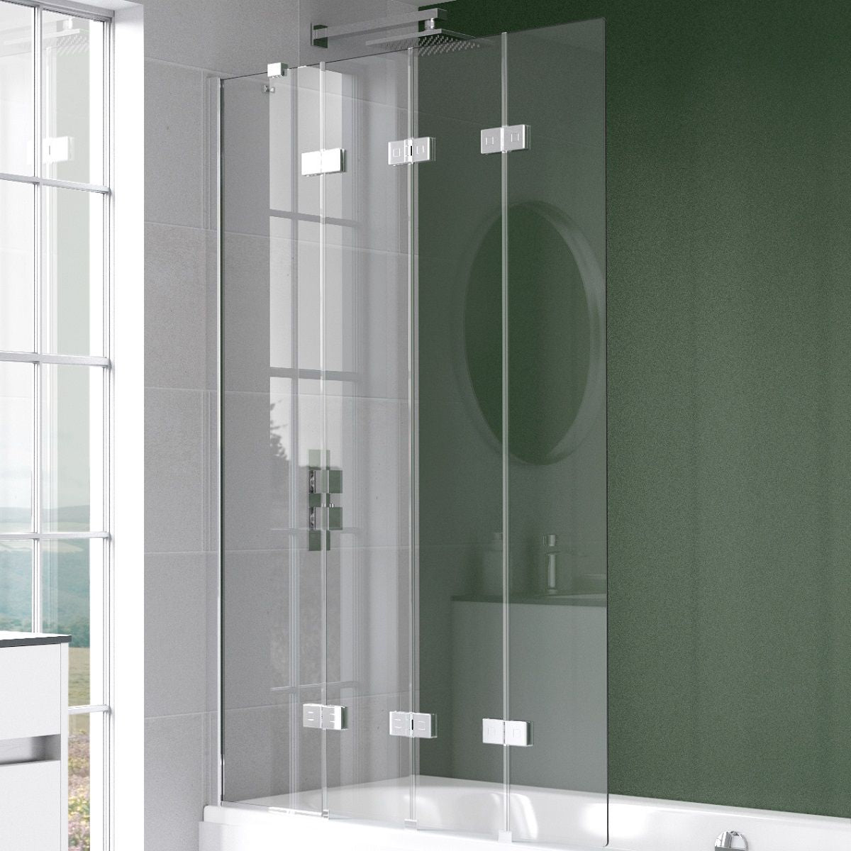 Kudos Inspire 4 Panel In-Fold Bath Screen – Bathrooms Direct Yorkshire