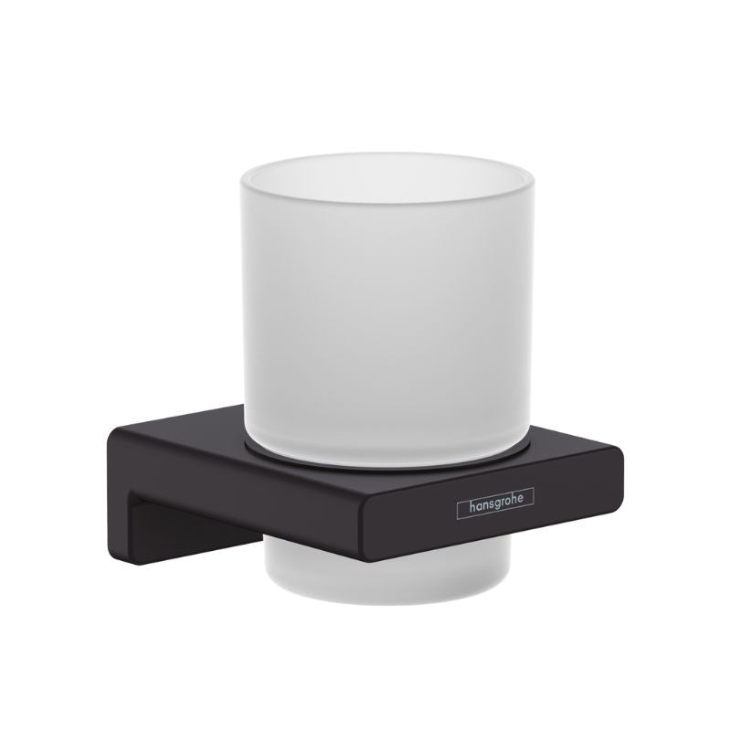 41749670 Hansgrohe AddStoris Toothbrush Tumbler In Matt Black – Bathrooms Direct ...
