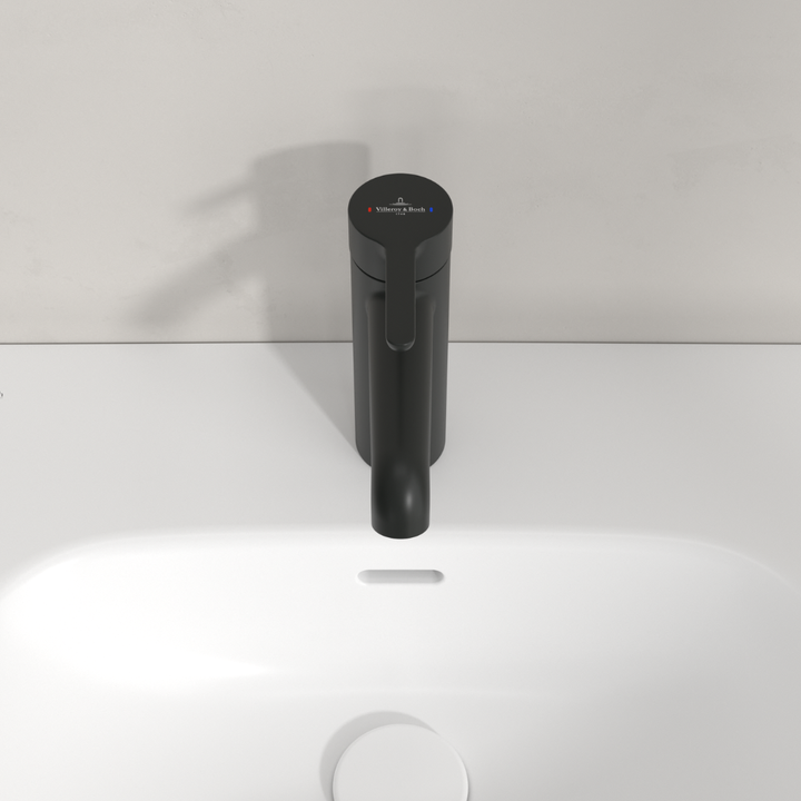 Villeroy & Boch Skyla Single Lever Basin Mixer With Pop-Up Waste In Matt Black