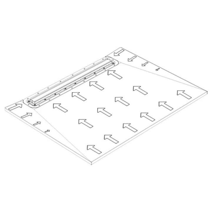 Impey Aqua-Dec Linear 4 Wetroom Tray 600mm Drain