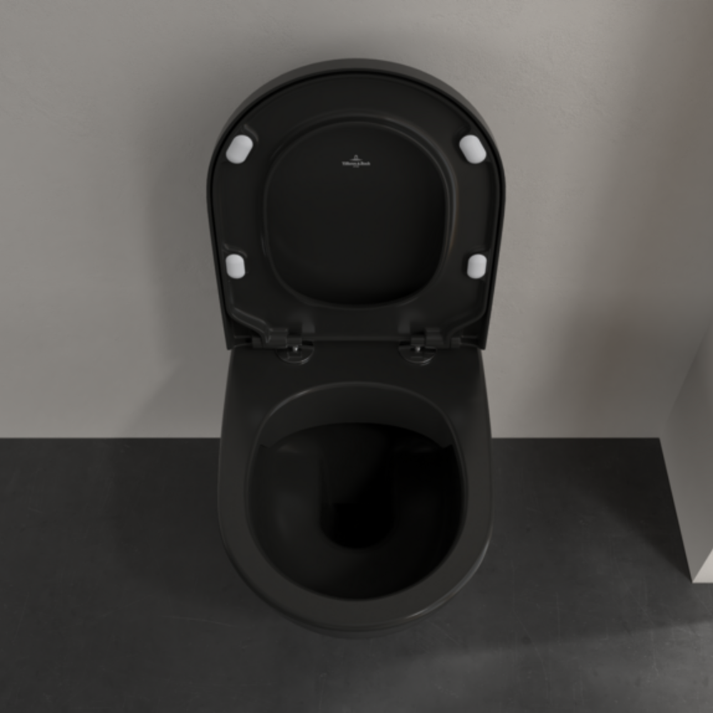 Villeroy & Boch Subway 2.0 Black Wall-Hung Toilet & Seat