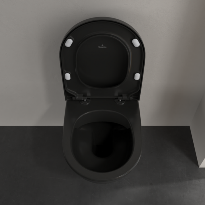 Villeroy & Boch Subway 2.0 Black Wall-Hung Toilet & Seat