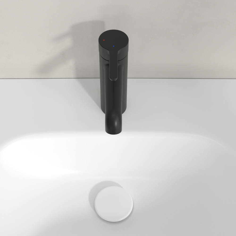 Villeroy & Boch Skyla Single Lever Basin Mixer Without Waste In Matt Black