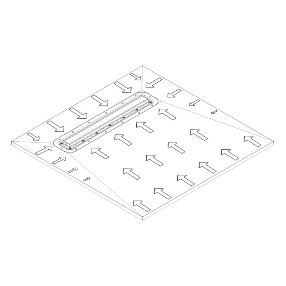 Impey Aqua-Dec Linear 4 Wetroom Tray 600mm Drain
