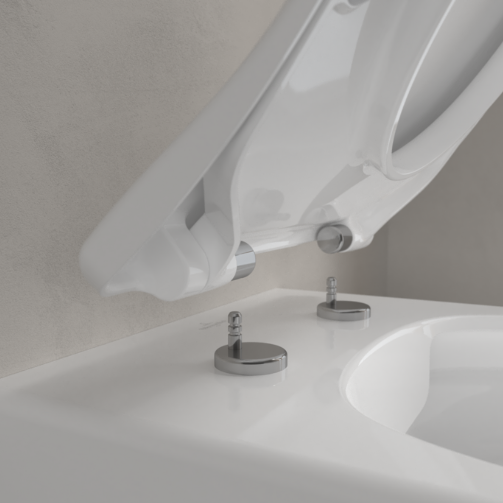 Villeroy & Boch Avento Rimless Wall Hung Toilet With Slim Soft Close Seat