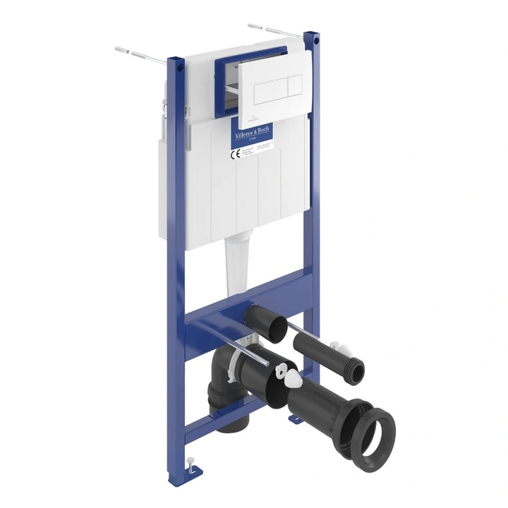 Villeroy & Boch ViConnect Pro S Toilet Frame, Cistern and Flush Plate Set – White