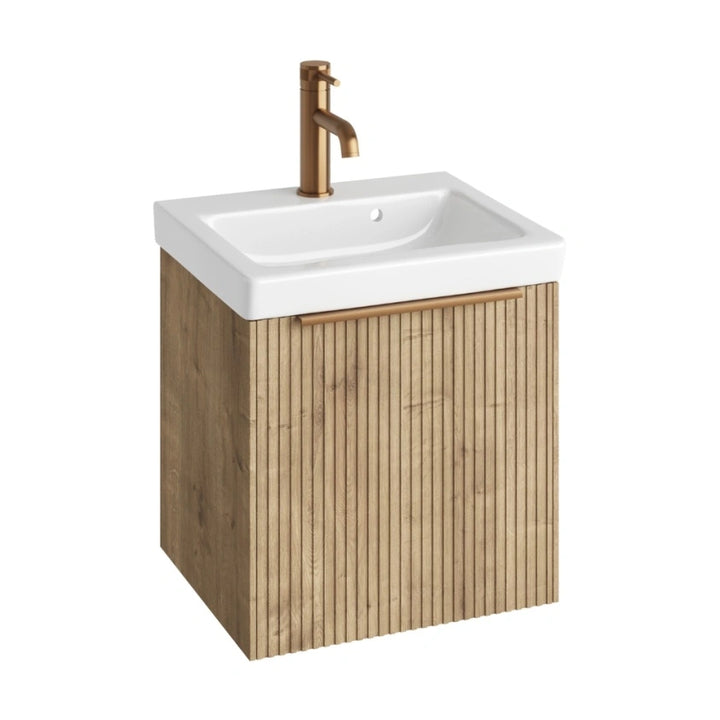 Abacus Concept Linear Halifax Oak 450mm Basin & Vanity Unit
