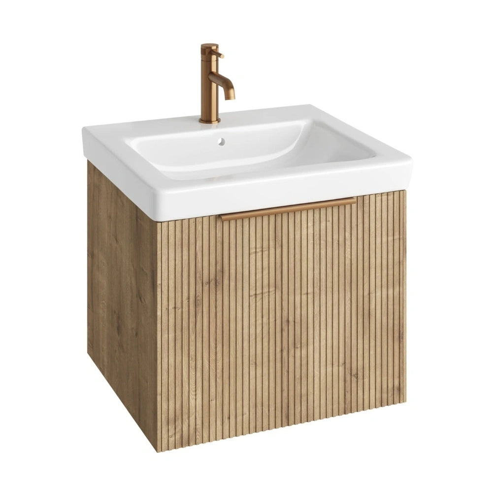 Abacus Concept Linear Halifax Oak 600mm Basin & Vanity Unit