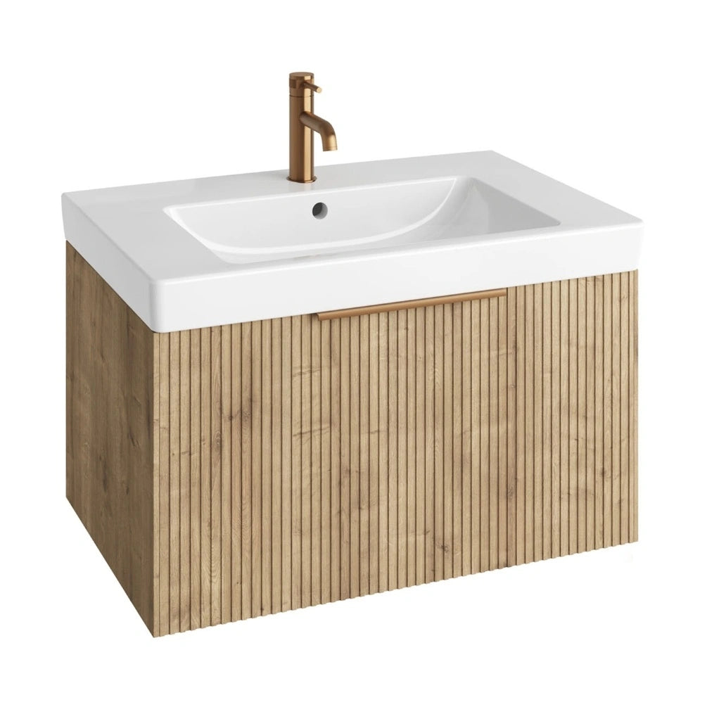 Abacus Concept Linear Halifax Oak 800mm Basin & Vanity Unit